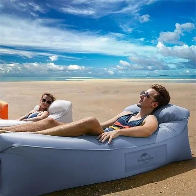 Naturehike Inflatable Sofa Lounger – Blue | 180×70×52 cm Portable Air Couch for Camping & Outdoor Relaxation